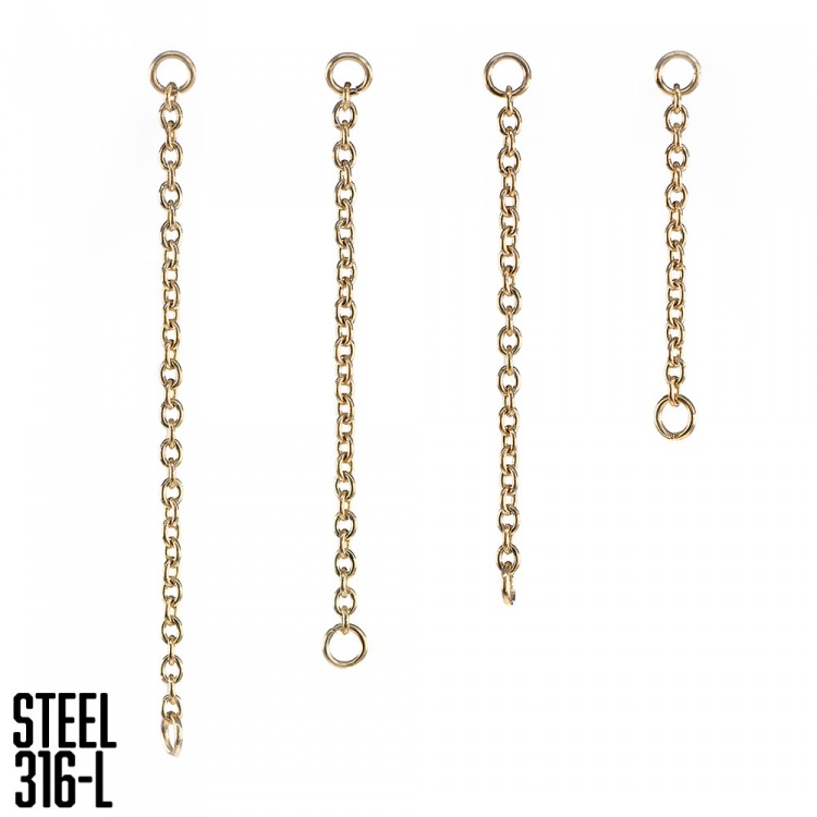 Цепь STEEL+PVD GOLD